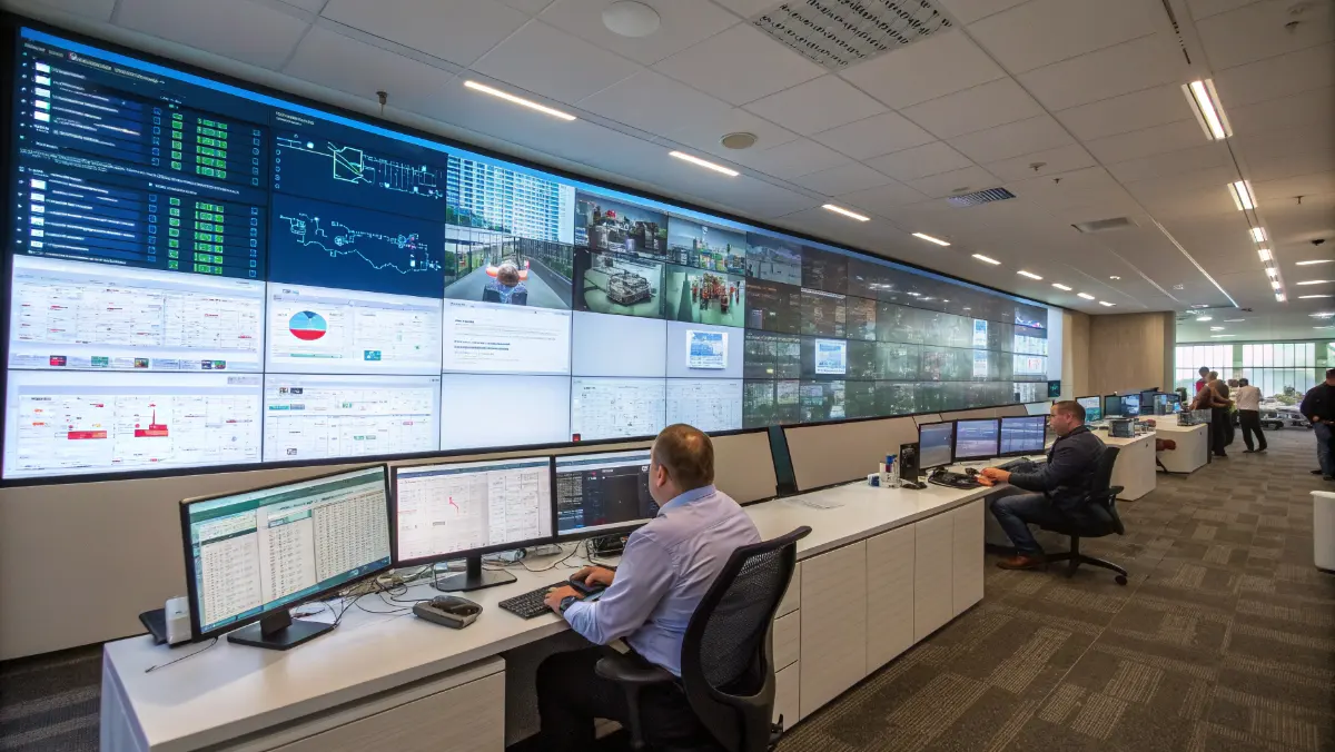 Security operations center monitoring casino platform security events and compliance metrics in real-time